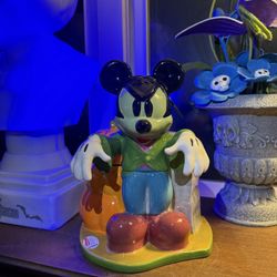 Disney Mickey Mouse Halloween Cookie Jar Canister Frankenstein  9x11.5 NEW