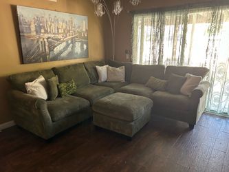 Sectional and ottoman