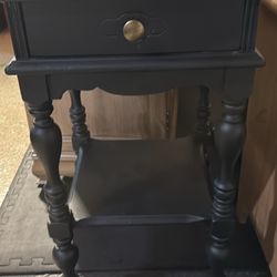 Vintage Wood Nightstand 