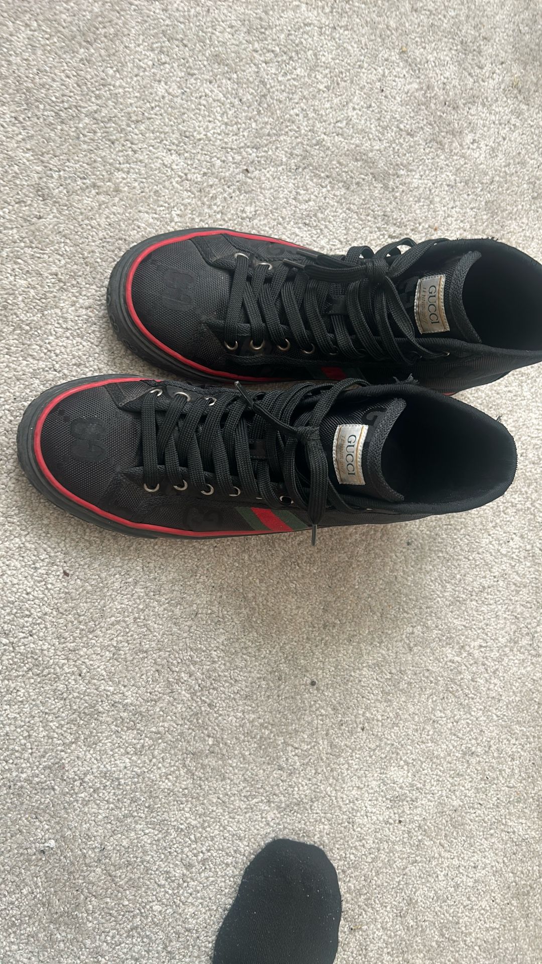 Gucci Shoes, Black Red Green, Size 9