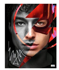 Ezra Miller Autographed 2021 Justice League 8x10 Barry Photo