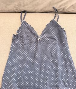Brandy Melville Blue Polka Dot Tank Top (one size fits all)