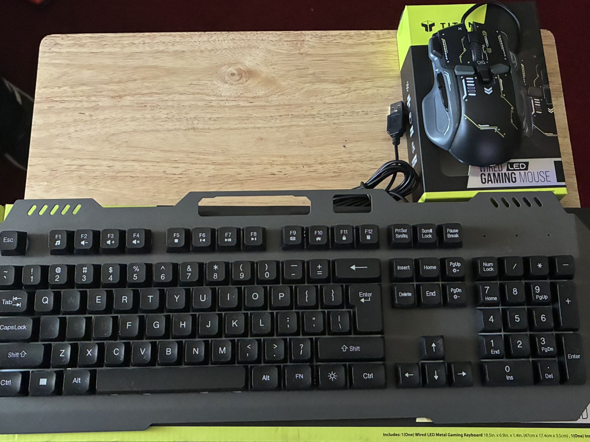 Wired LED Titan Keyboard And Mouse