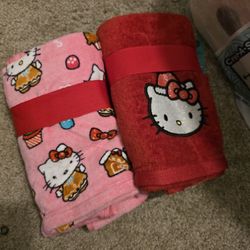 Hello Kitty Hand Towels 