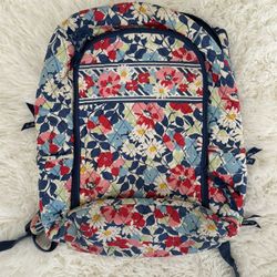 Verra Bradley Vintage Campus Tech Flower Backpack