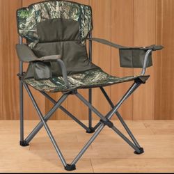 Perfect Gift! 🎁 Camo Folding Chair With Zip Cooler Pouch! Brand New! 
