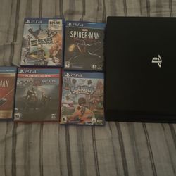 Ps4 pro [Good Condition]  [1tb ] [5 Games]