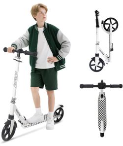 Brand New Sealed in Box — Nattork Kick Scooter, Ink White, Adjustable, Folding Big Wheels