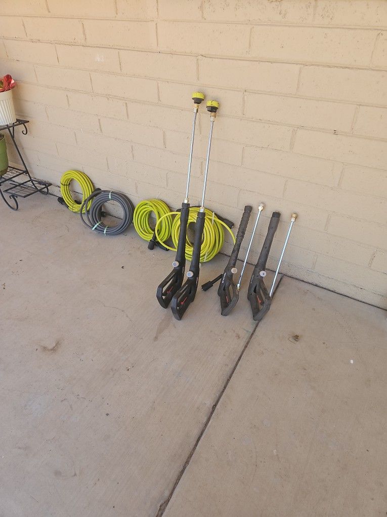 RYOBI PRESURE WASH HOSE AND GUN