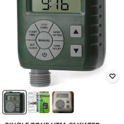SINGLE ZONE HTM-O1 WATER TIMER FOR GARDEN DUAL POWER BATTERIES AND SOLAR POWER