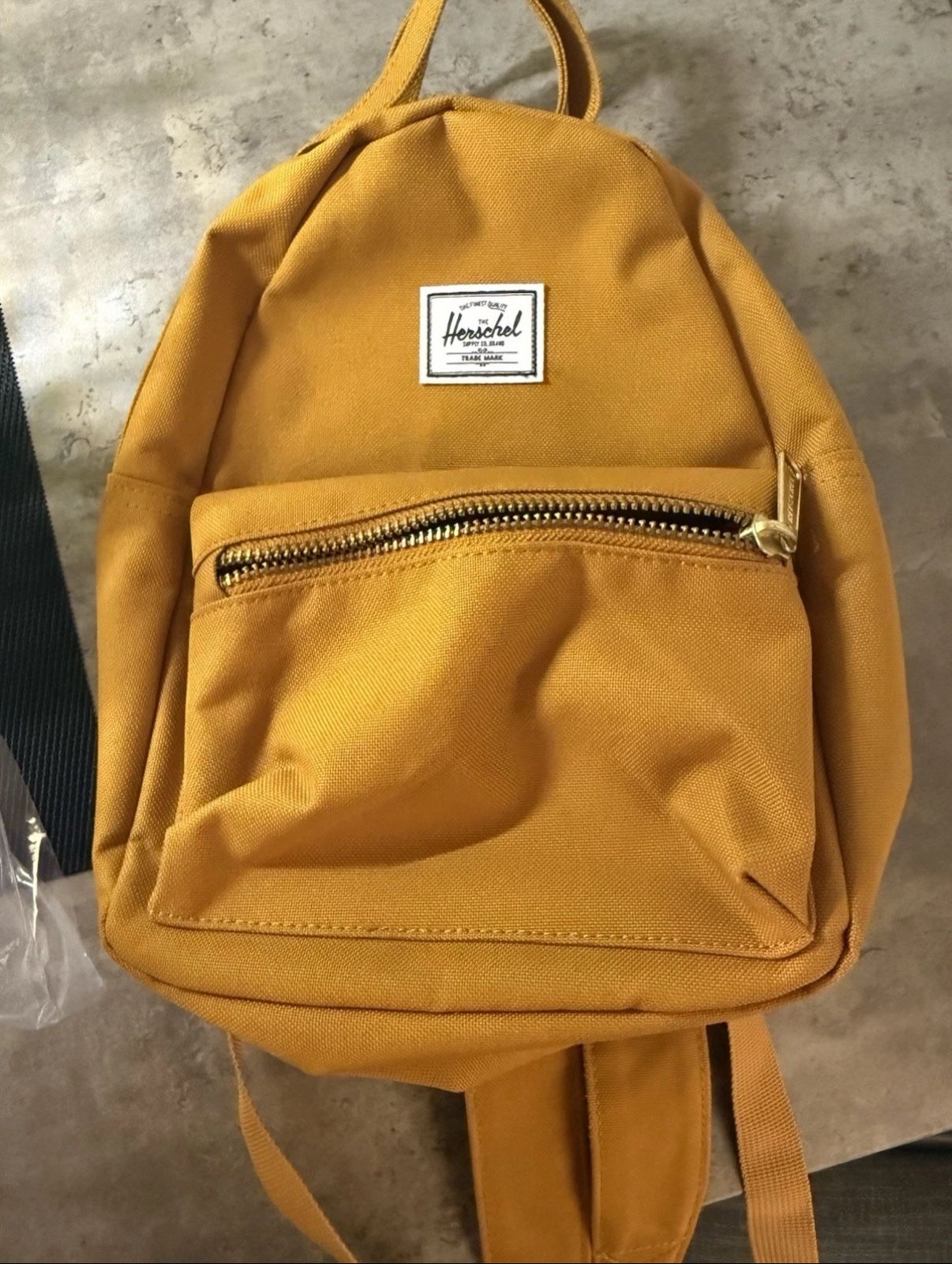 The Herschel Supply Co Nova Mini Backpack Purse Yellow Harvest Gold Mustard