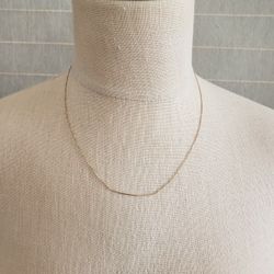 18 Inch Fine 14K Yellow Gold Box Style Chain