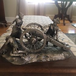 Pewtel Military Metal Statue 