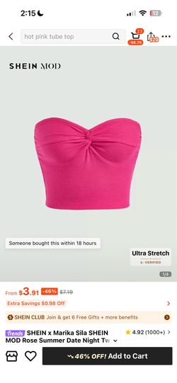 SHEIN tube top size S