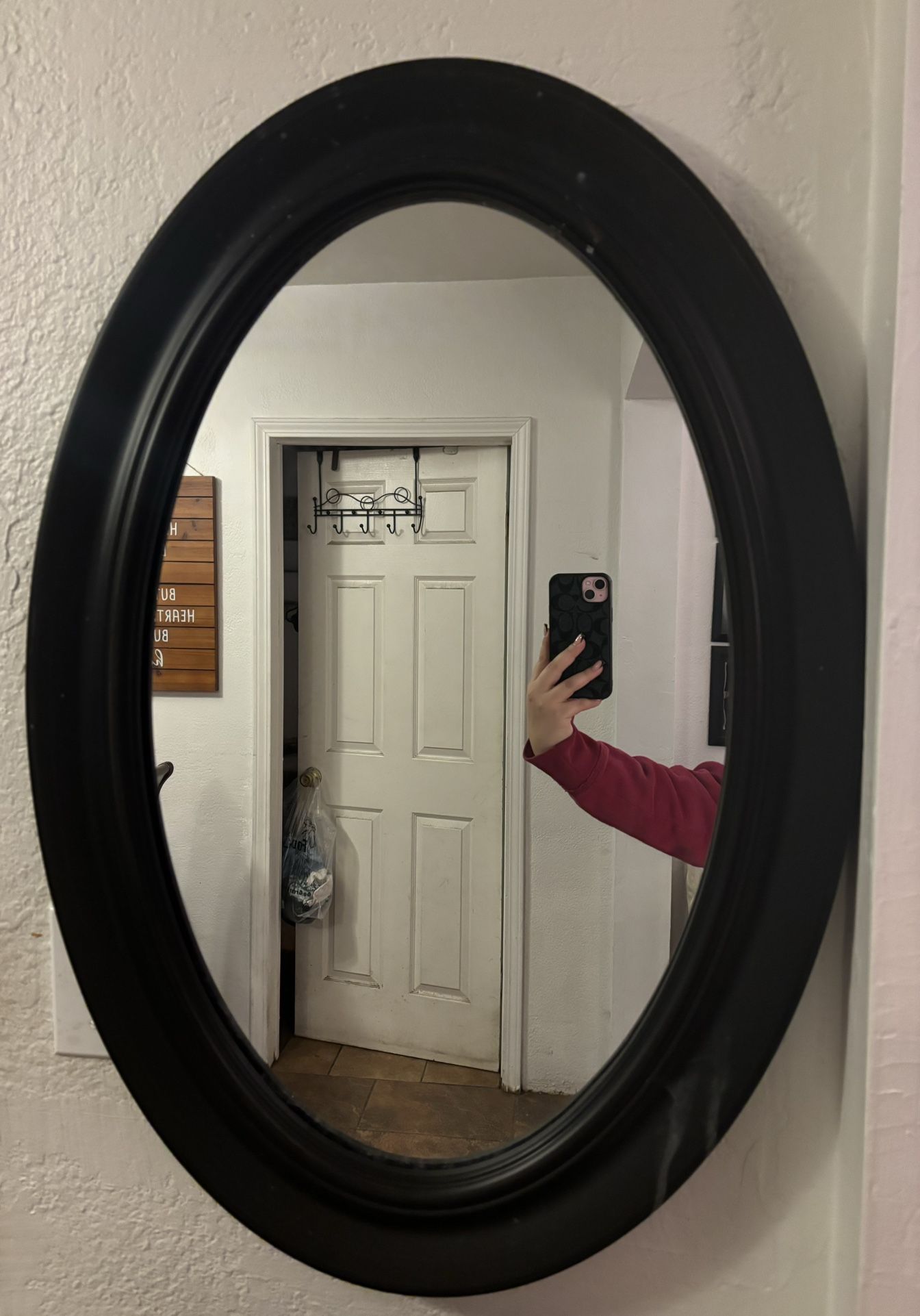 Black Oval Mirror
