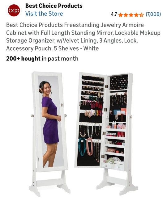 Jewelry Cabinet With Mirror