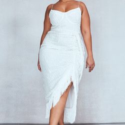 White Dress With Fringe New Never Worn