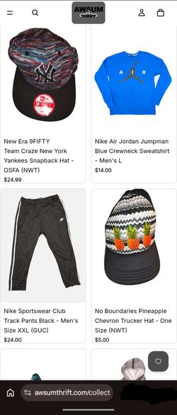 Men's Clothing, Hats & More