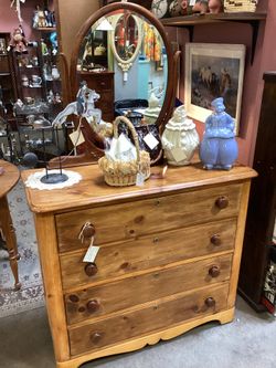 Antique Pine Dresser Chest Of Drawers 1880s