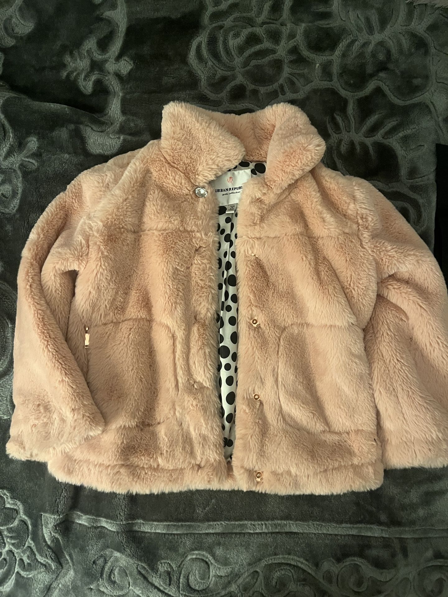 Kids 8Year Old Pink Fluffy Jacket