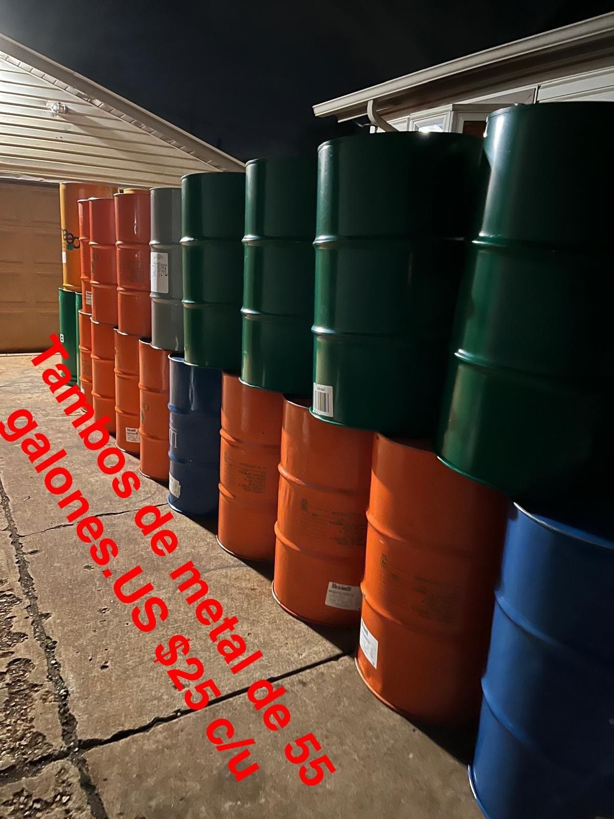 Tambos De Acero De 55 Galones Para Quemar Leña O Diferentes Cosas