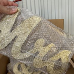 Gold MRS & MR wedding Letters