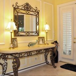 Wrought iron collectible mirror