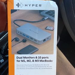 Hyper dual monitor and 10 ports