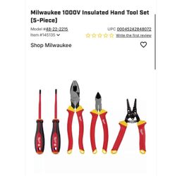 Milwaukee 1000V Insulated Hand Tool Set 5-Piece