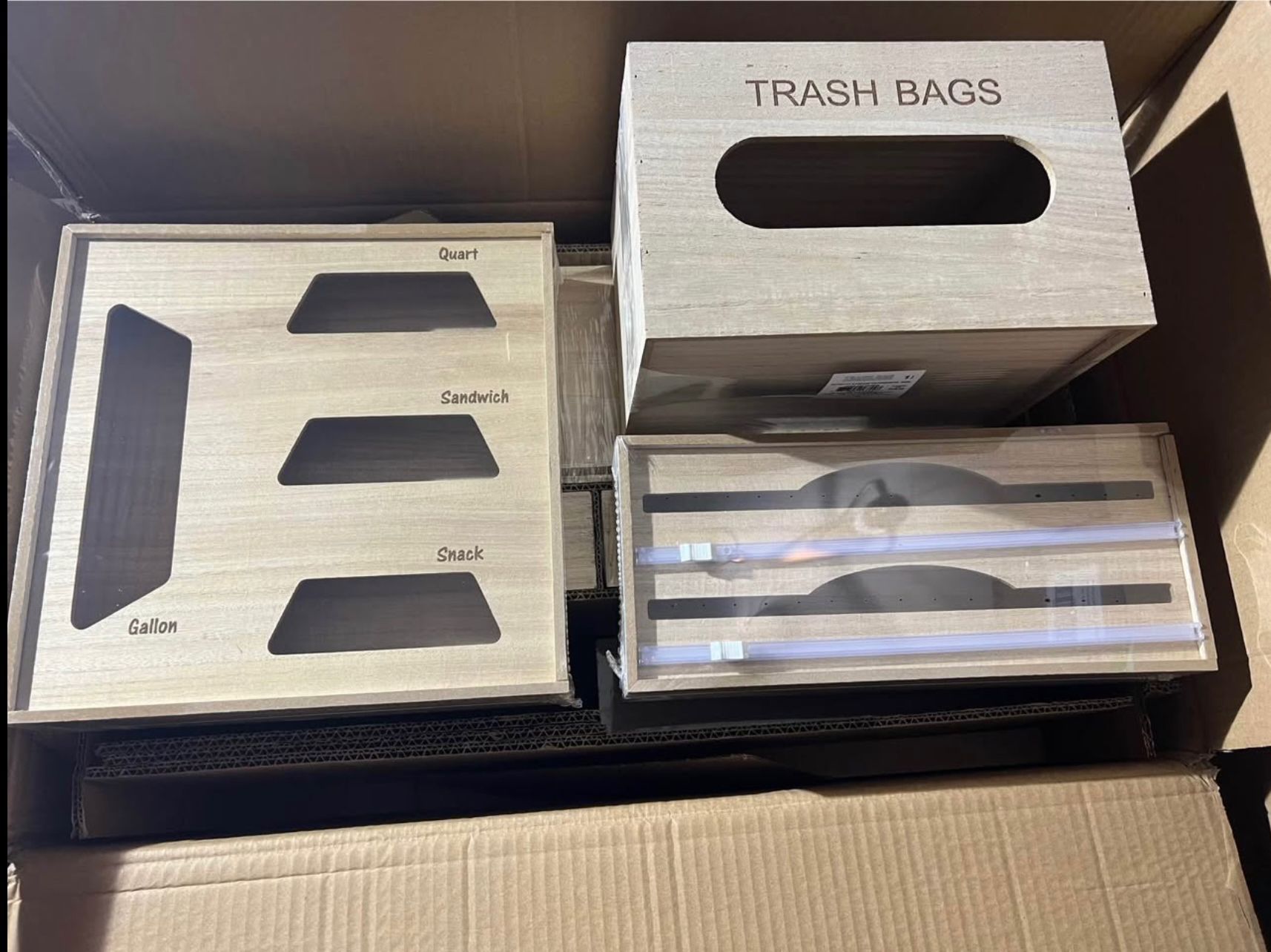 Wooden Kitchen draw organizer set of 3 pieces NEW