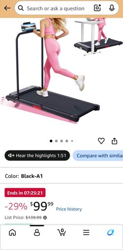 Walking Pad with Incline and Handle Bar, 2026