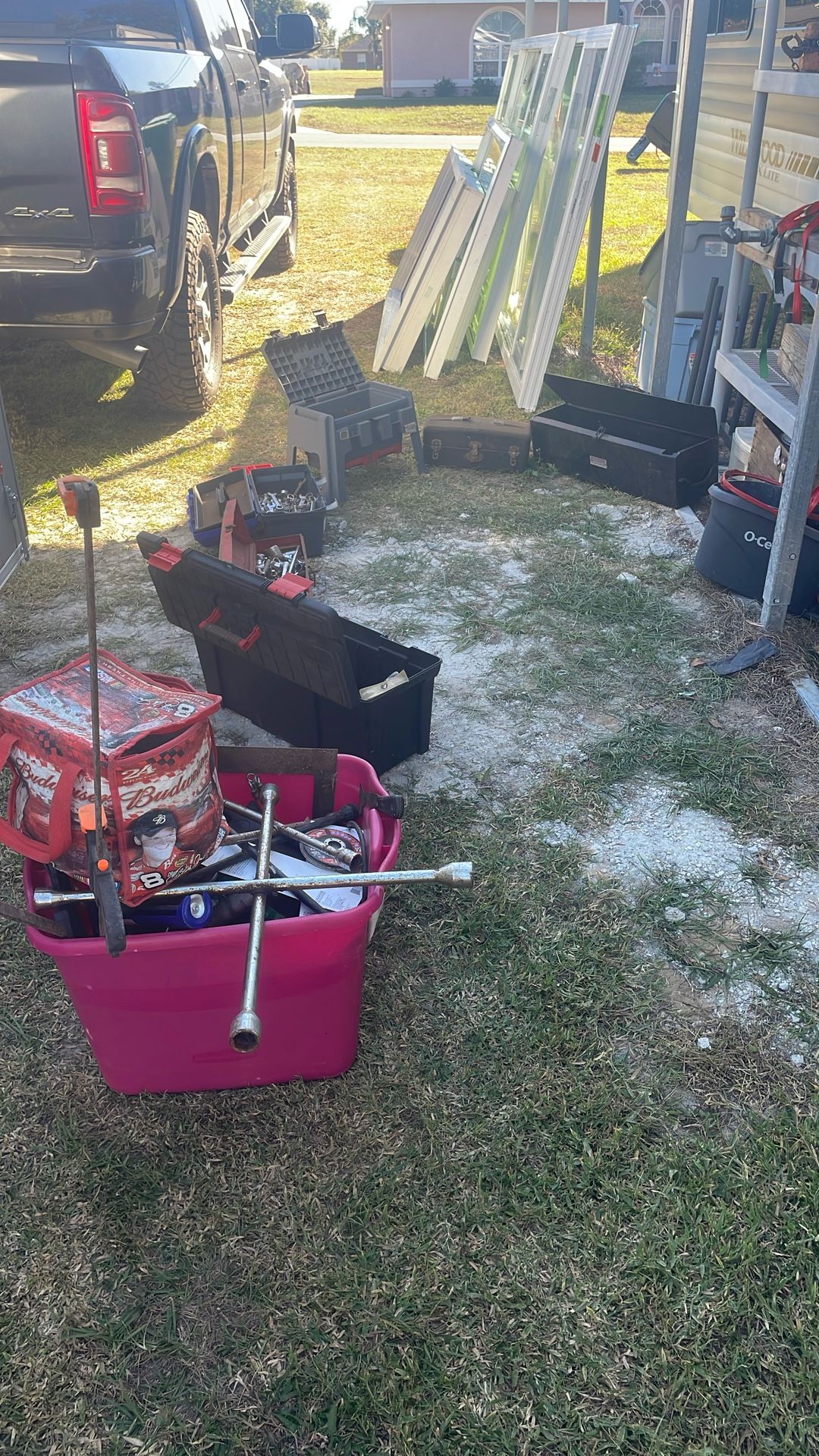 Five Tool Boxes With Tools 