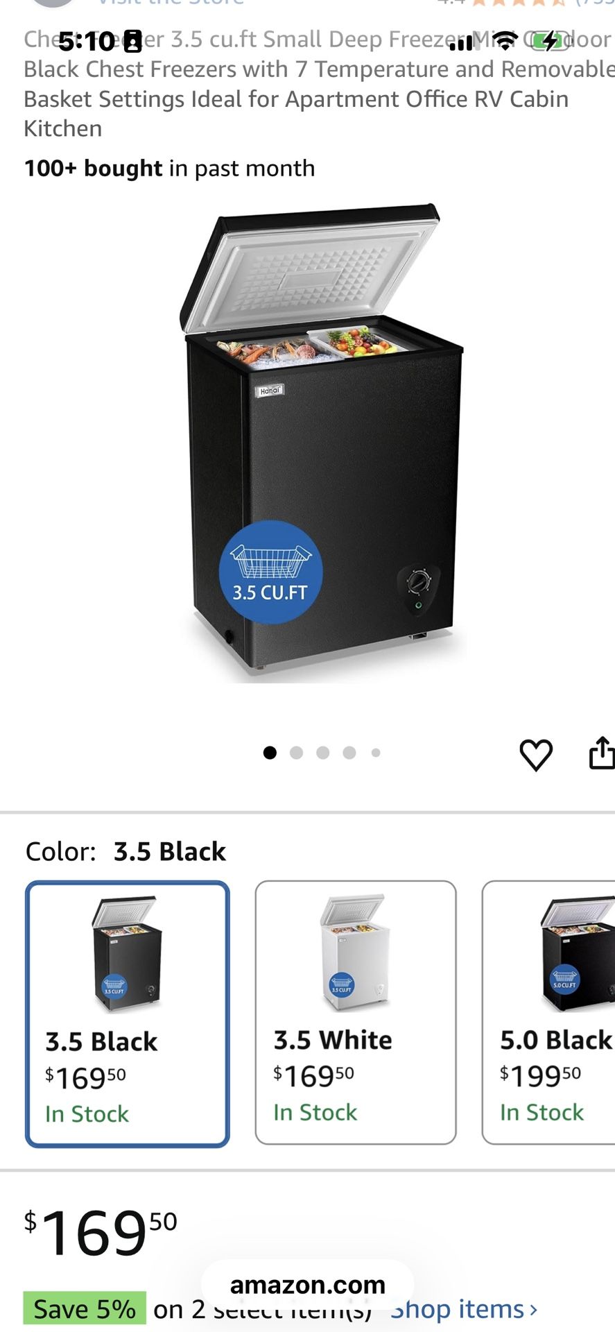 Hanai Chest Freezer Brand New In Box