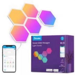 NEW Govee Glide Hexagon Smart Color Changing Plug-In Wi-Fi Enabled Integrated LED Light Panels (5-Piece)