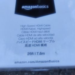 Amazon Basics 25ft HDMI High Speed Cable