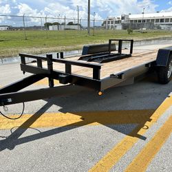 18’ , 16’, 20’ Equipment Trailers, Equipos Pesados, Bobcat, Kubota, Caterpillar, Skid Steer 