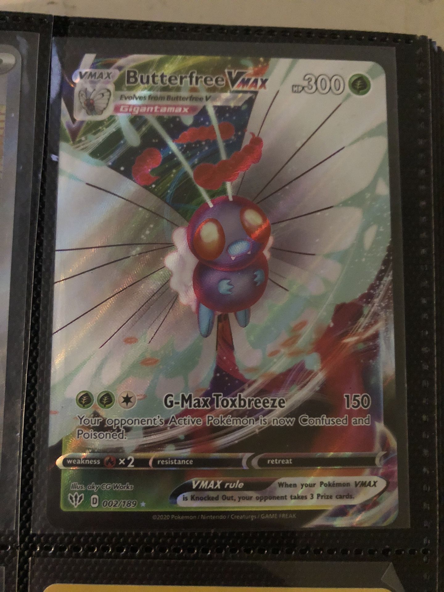 Butterfree V Max Pokémon Card 