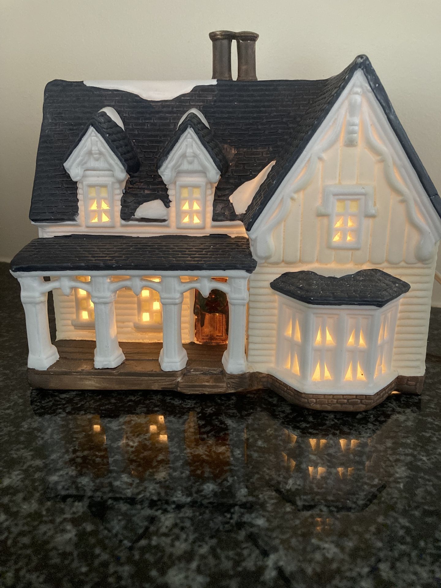 Christmas Village Porcelain Lighted House