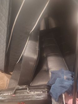 Black leather couch