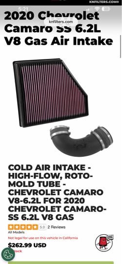 K&N Cold Air Intake 2016-2024 Chevy Camaro SS 6.2L V8 Carb Legal