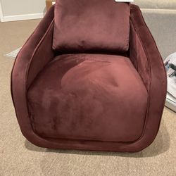 New swivel accent chair blue fabric upholstered .