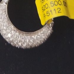 18 K White Gold Diamond  Ring