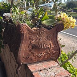 Extra large French antique cast-iron planter