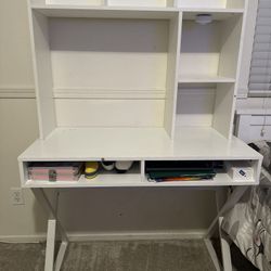 White Desk With Hutch