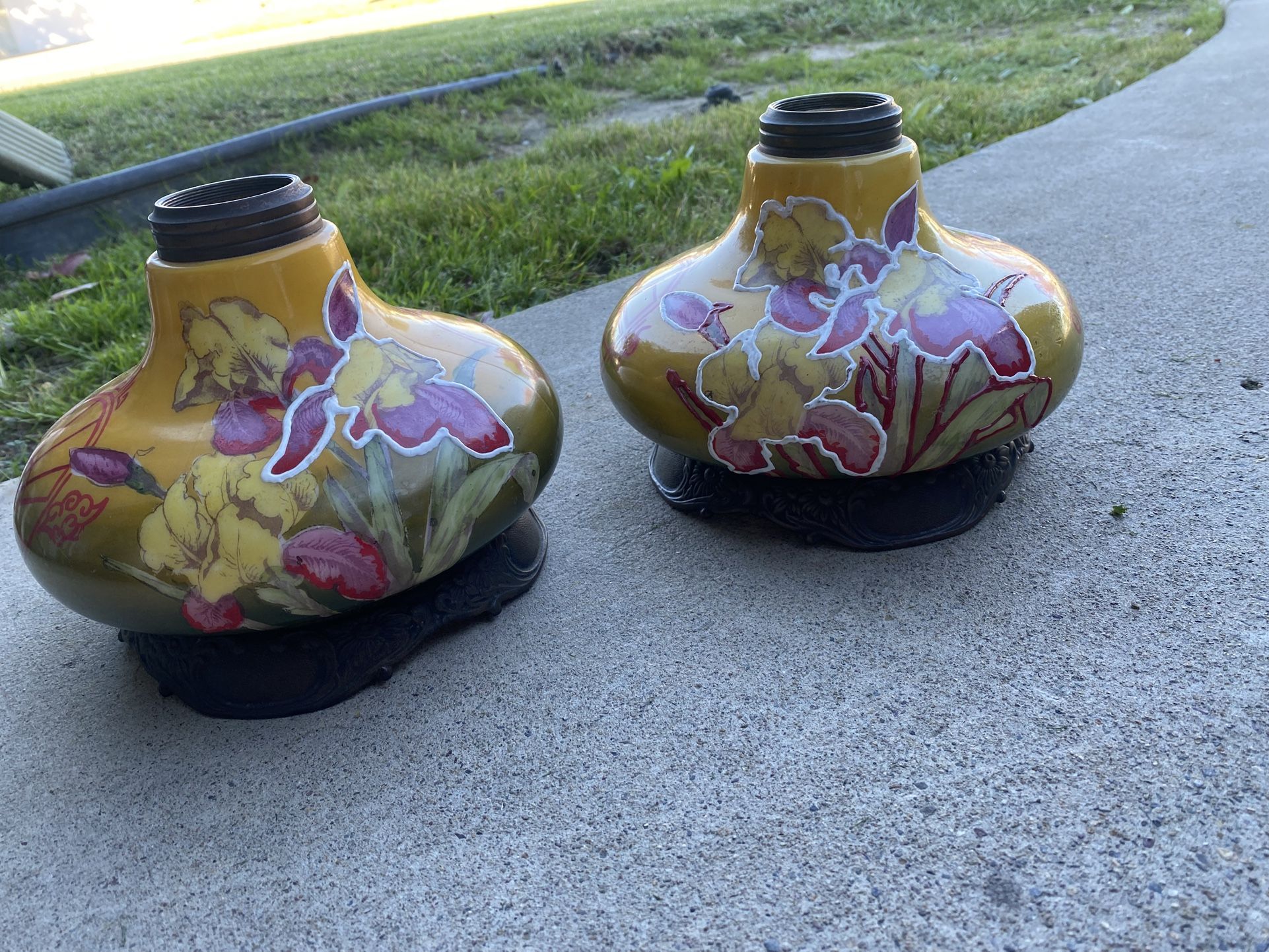 Antique Victorian Asian Vases 