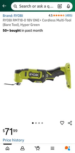 RYOBI 18V ONE+ Cordless Multi-Tool (Bare Tool), Hyper Green