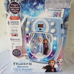 (Disney Frozen II) Bluetooth CD+G Karaoke Machine Light-show Stream "NEW"