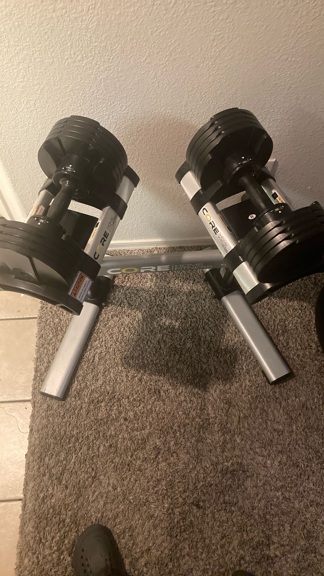 50 Lbs Adjustable dumbbells With Stand