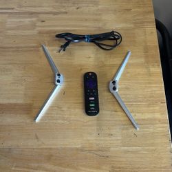 Roku TV / TCL TV Remote, Cord, Feet