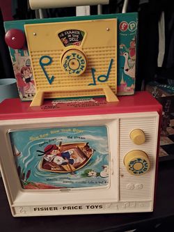Vintage Fisher-Price lot TV and radio